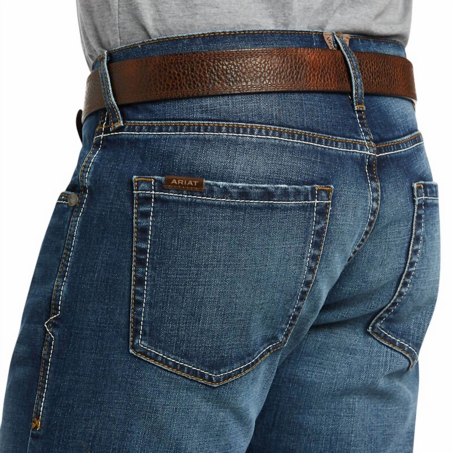 Men's M5 Stretch Madera Stackable Straight Leg Jean - Length: 42" In Heath