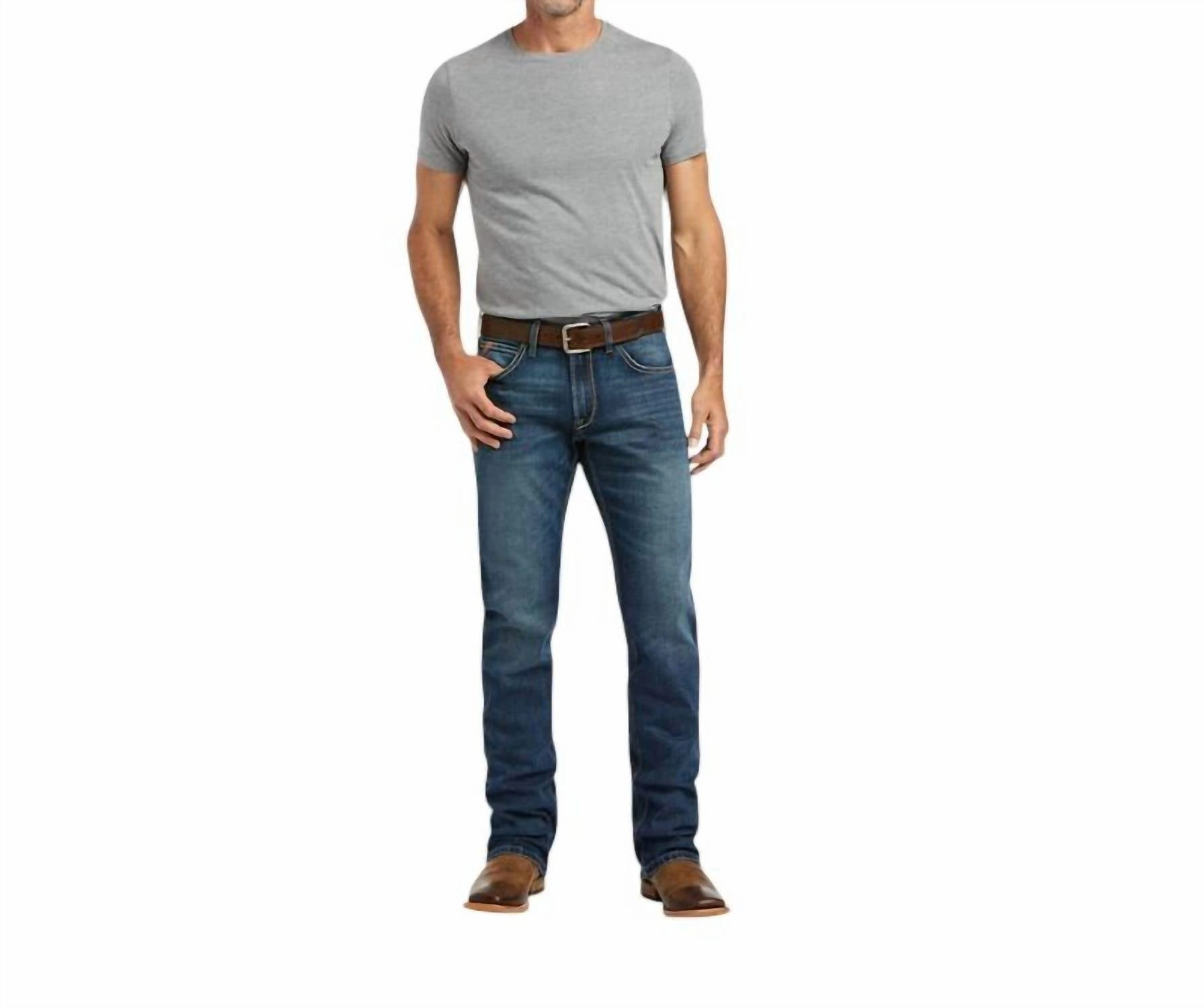 Men's M5 Stretch Madera Stackable Straight Leg Jean - Length: 42" In Heath