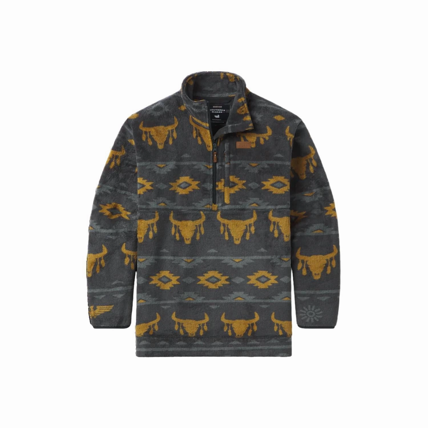 Men's Marfa Valley Fleece Pullover In Slate knit sweaters cheap