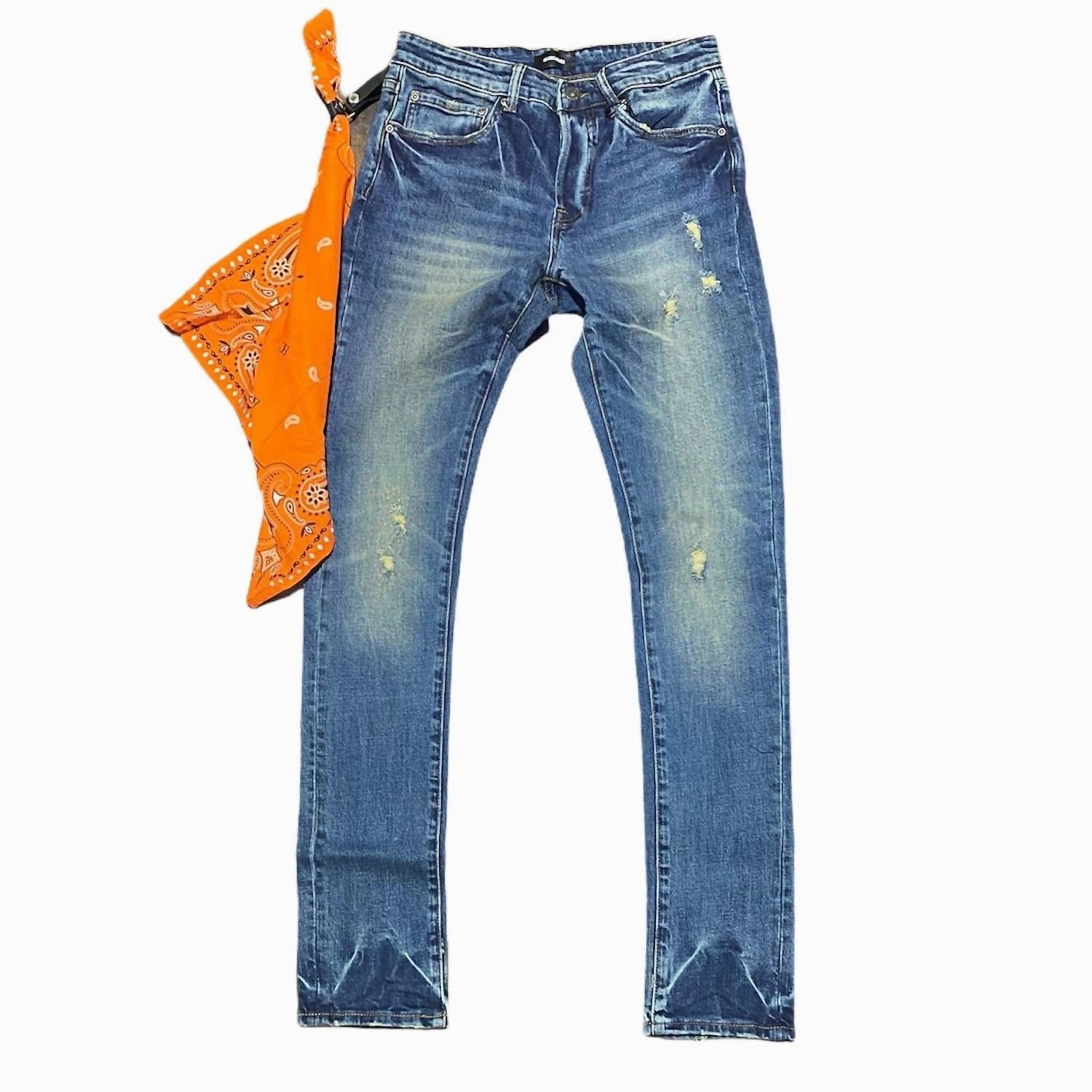 Men's Mcqueen 5-Pocket Slim Fit Jean In Oil Brushed Indigo