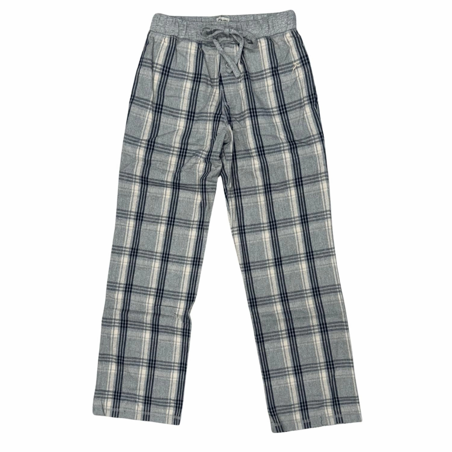 Men's Mountain Checks Flannel Pants In Grey