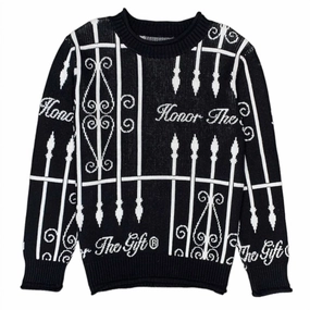 Men's Neighborhood Sweater In Black chunky knit discount