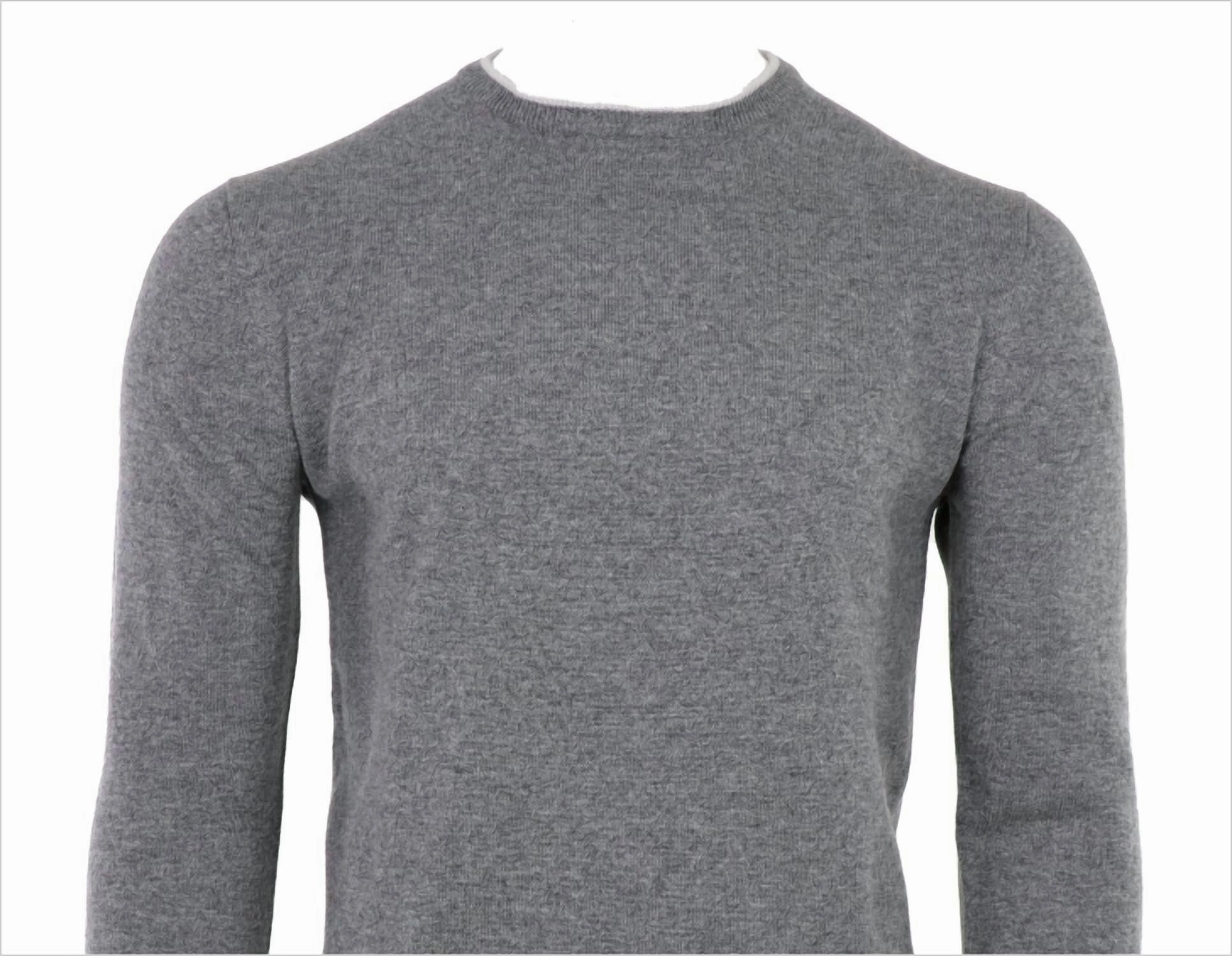 Men's Pashmere Cashmere Crewneck In Pearl Grey