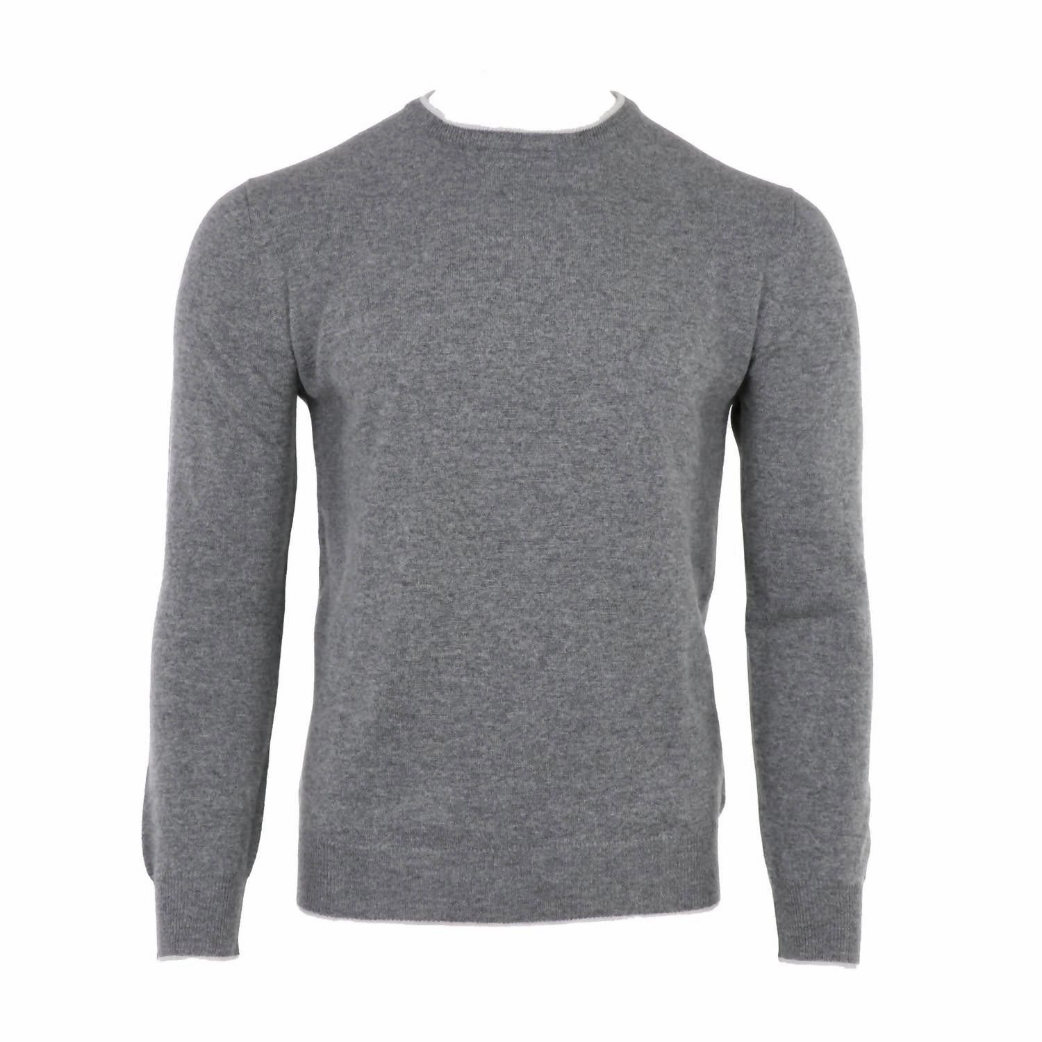 Men's Pashmere Cashmere Crewneck In Pearl Grey