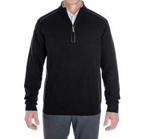 Men's Quarter-Zip Sweater In Black winter sweaters outlet