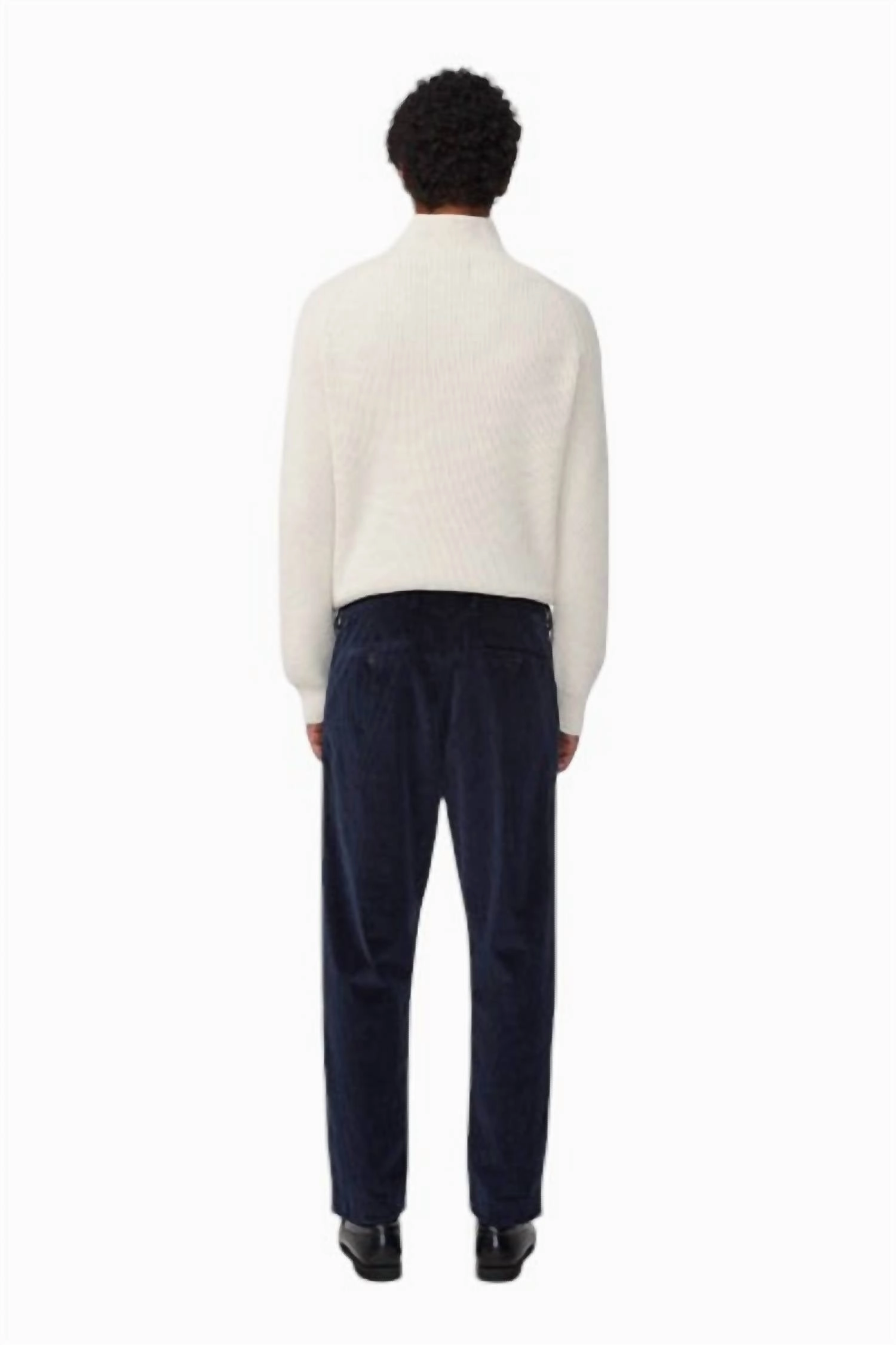 Men's Relaxed Corduroy Trouser In Navy Blue