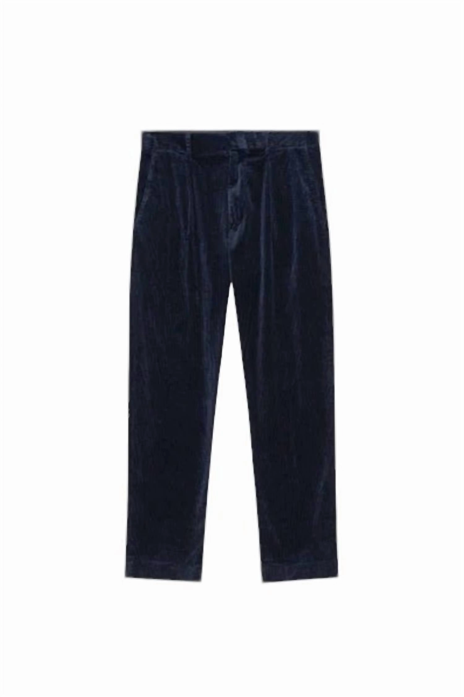 Men's Relaxed Corduroy Trouser In Navy Blue