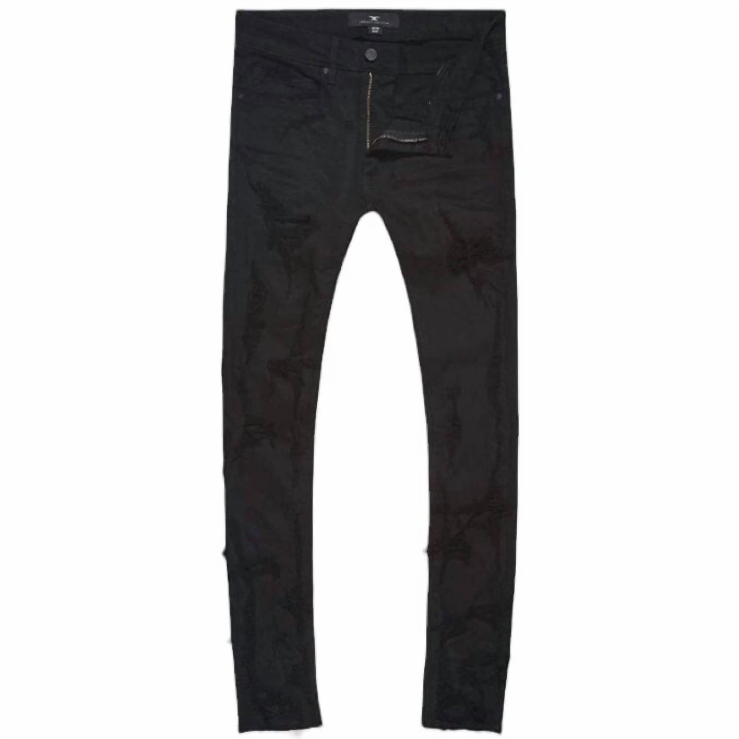 Men's Ross Napoli Denim Jeans In Jet Black