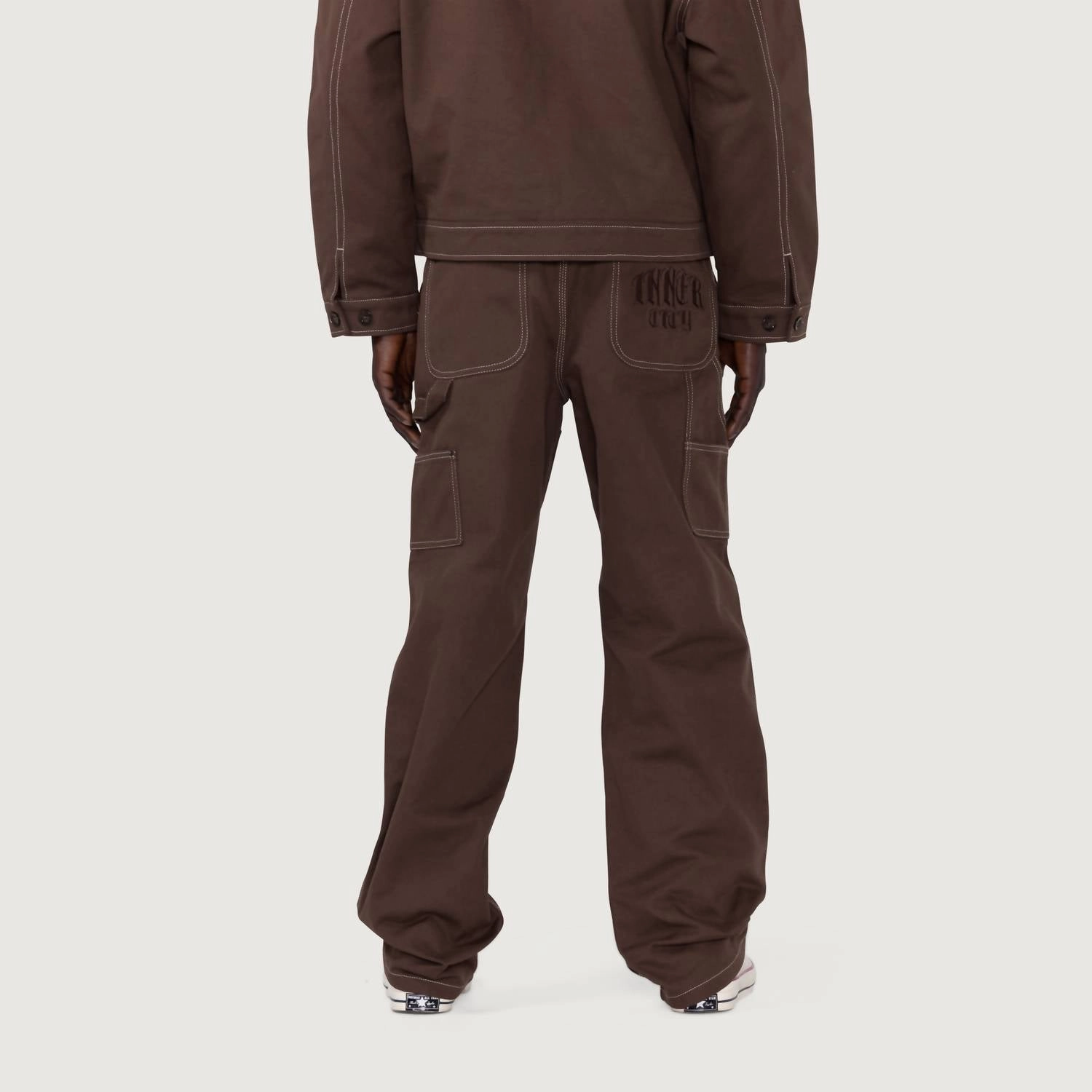 Men's Script Carpenter Pant In Brown