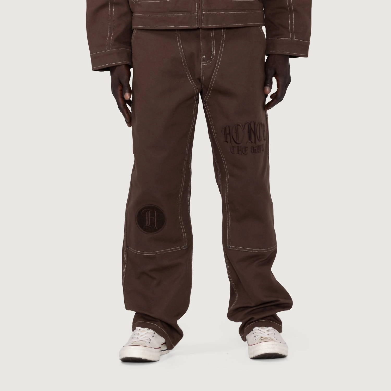 Men's Script Carpenter Pant In Brown