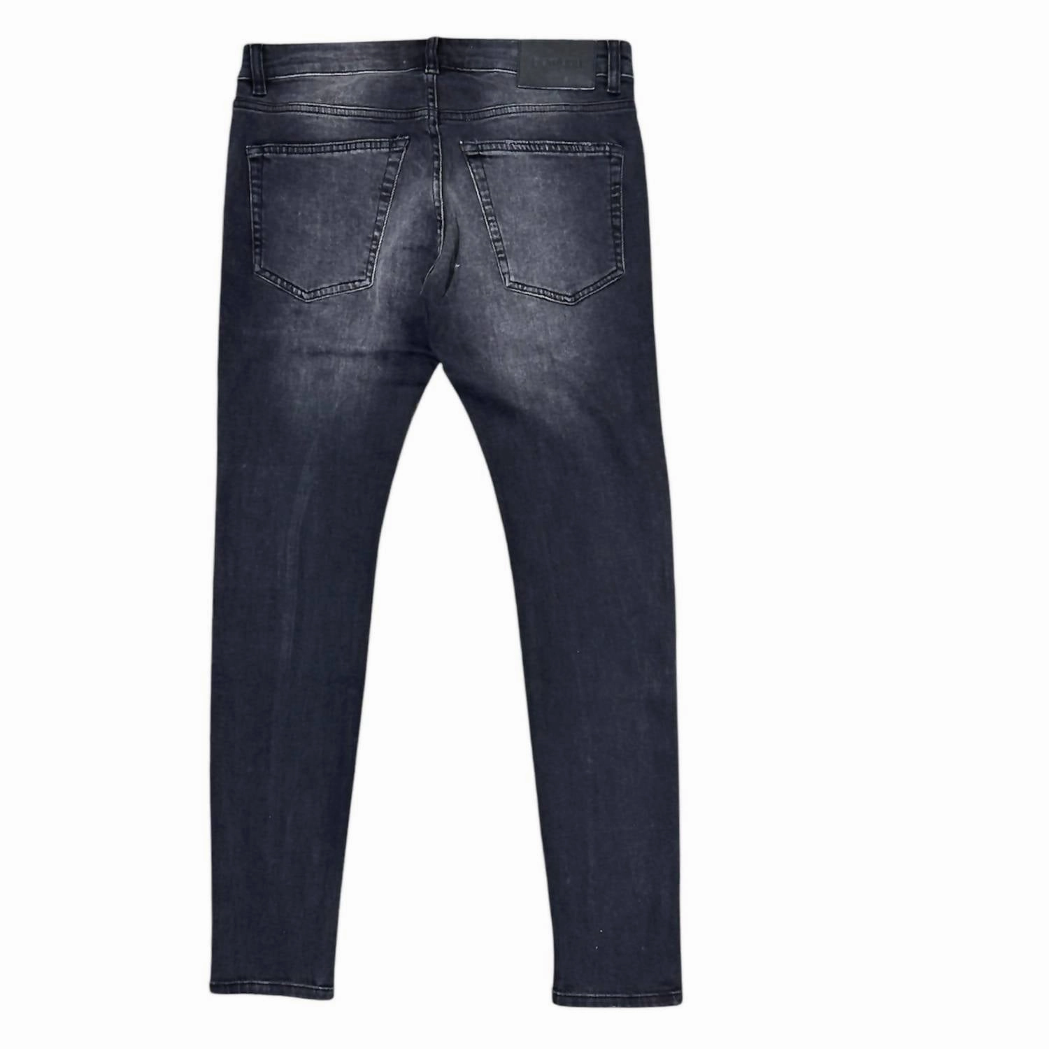 Men's Skinny Denim Jean In Dark Grey
