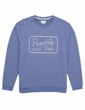 Men's Stride Crew In Space Blue chunky knit discount