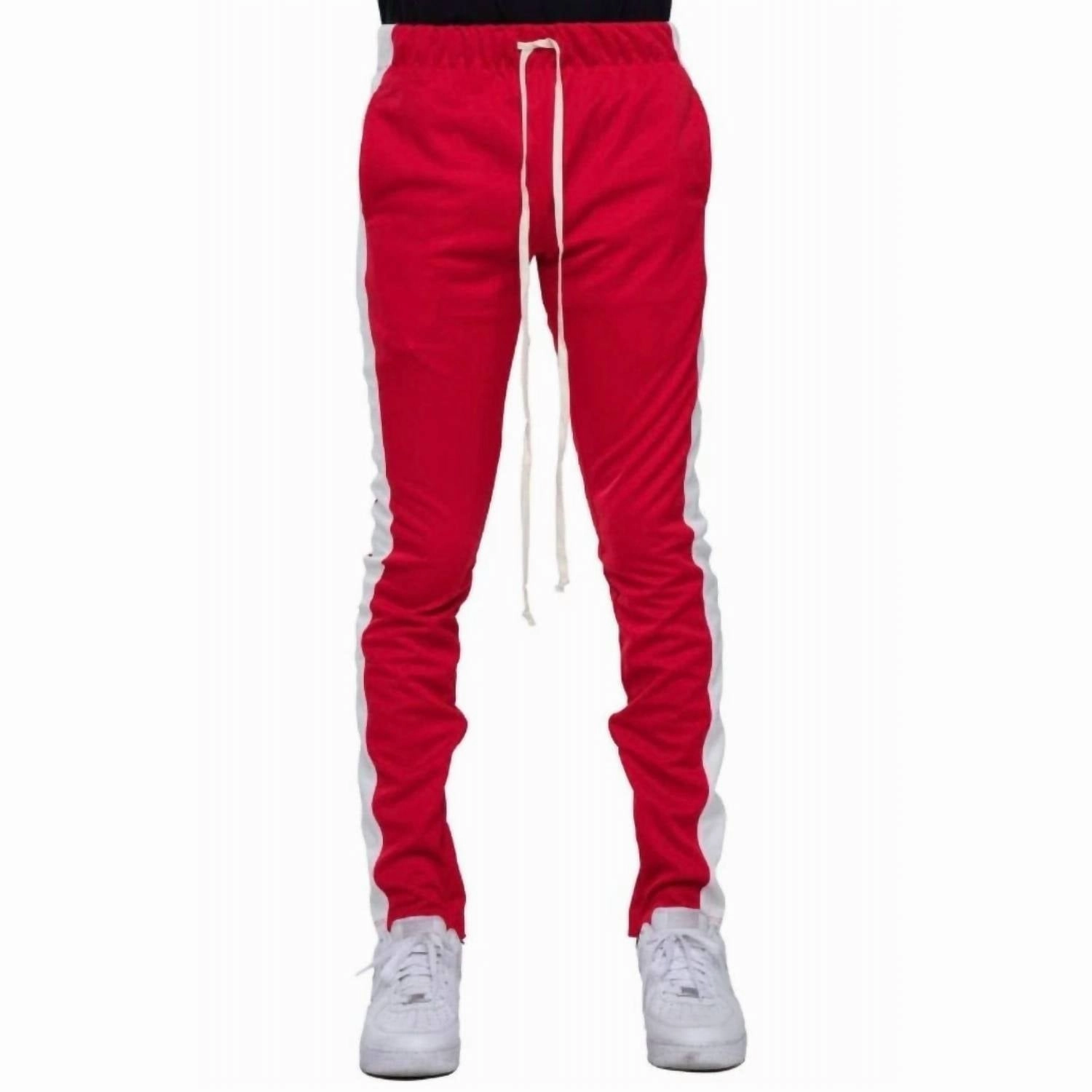 Men's Track Pant In Red/white