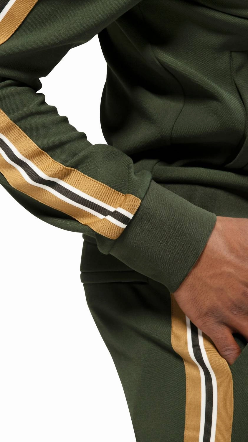 Men's Track Pants With Side Tape Detail In Pine