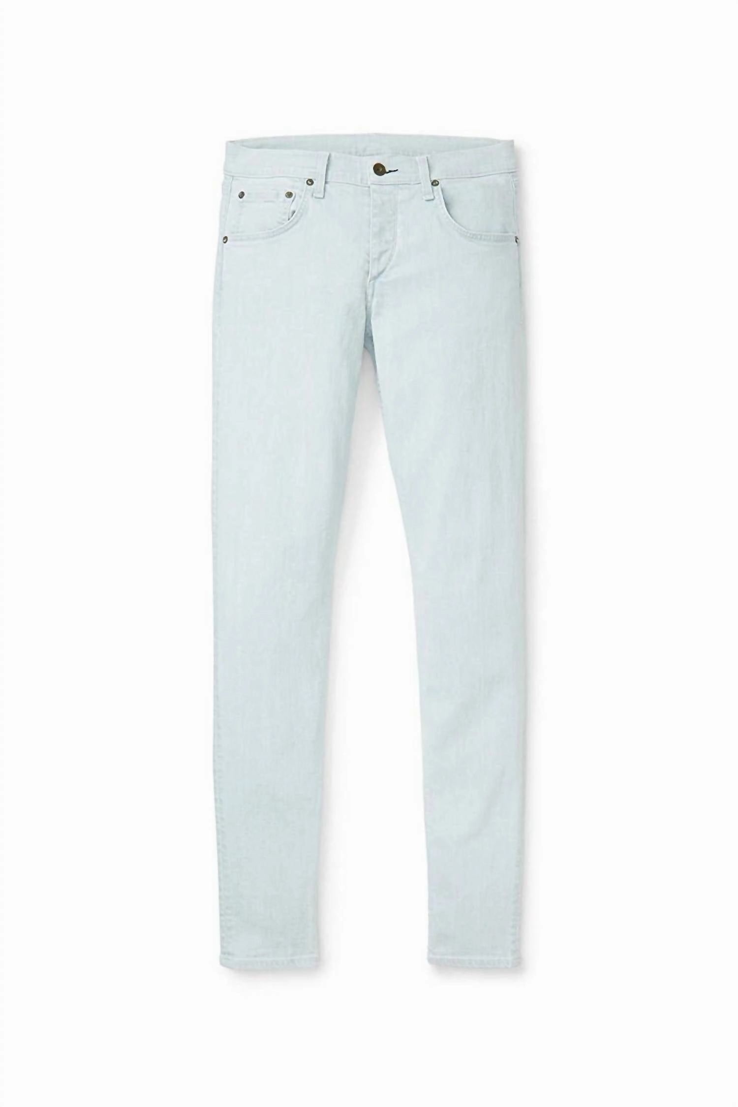Men Standard Issue 5 Pocket Style Jeans In Light Blue