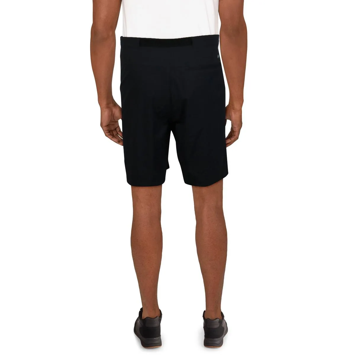 Mens Belted Nylon Khaki Shorts