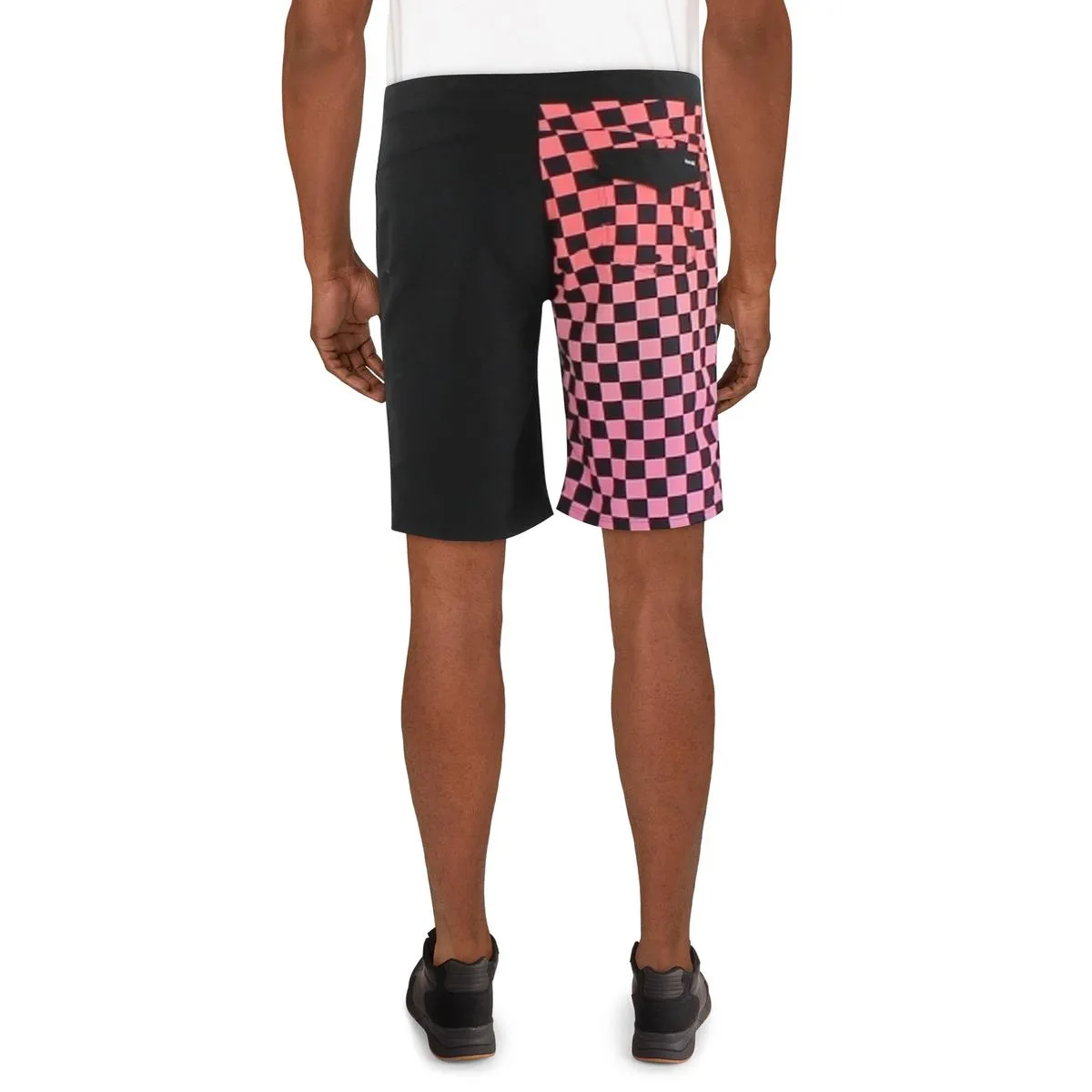 Mens Colorblock Logo Casual Shorts