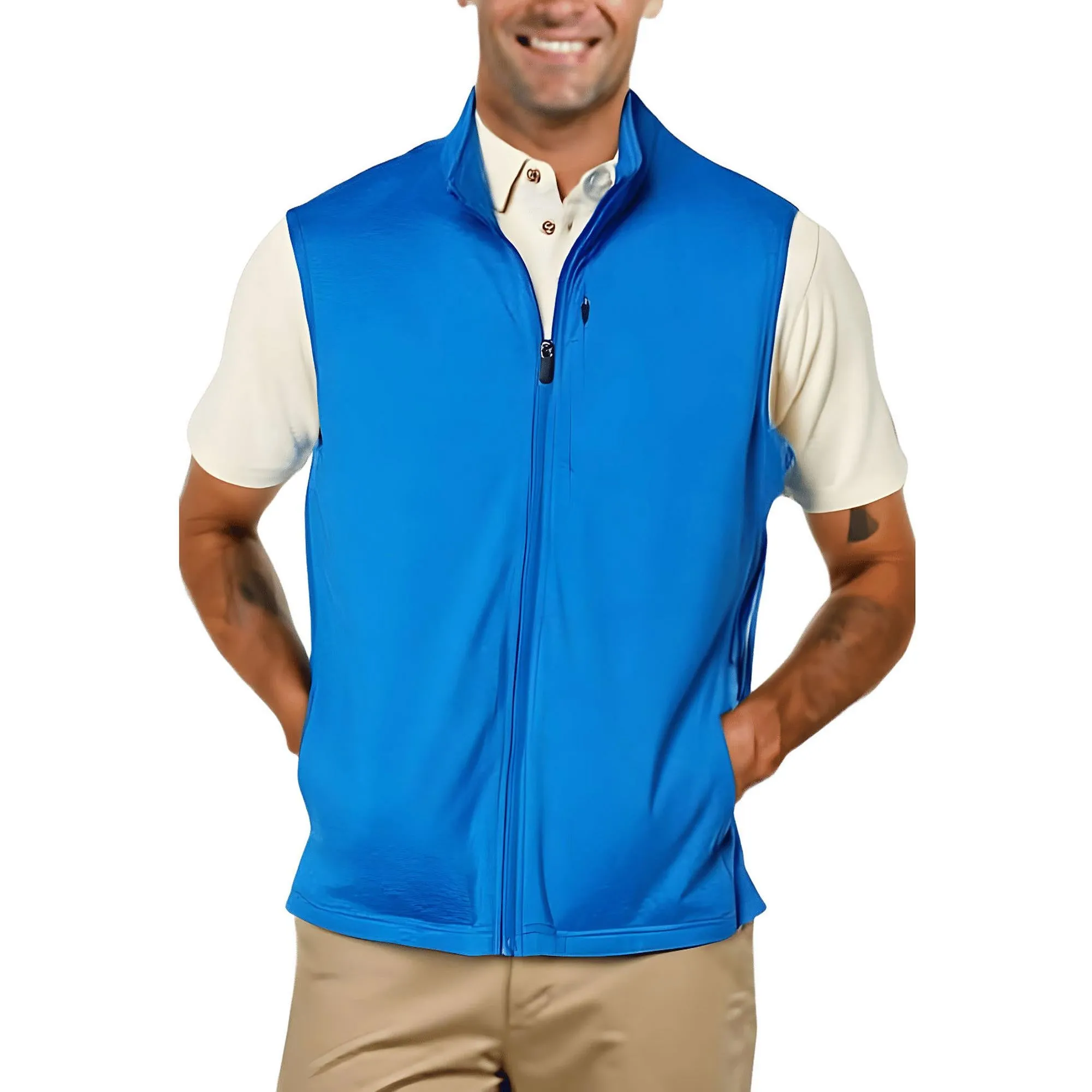 Mens Heathered Polyester Vest