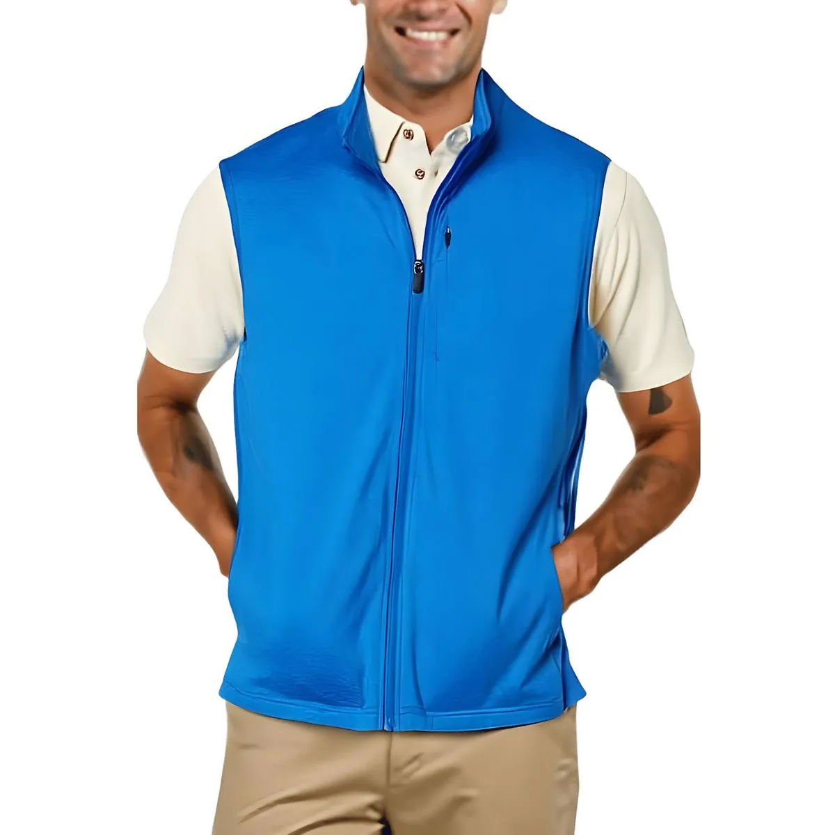 Mens Heathered Polyester Vest