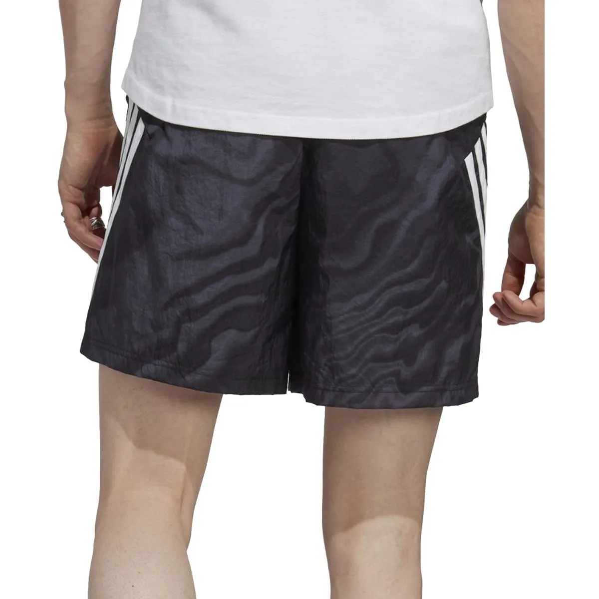 Mens Striped Polyester Shorts