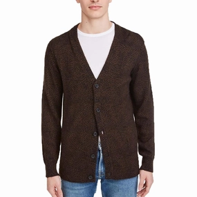 Mens Animal Print Wool Cardigan Sweater knit sweaters cheap