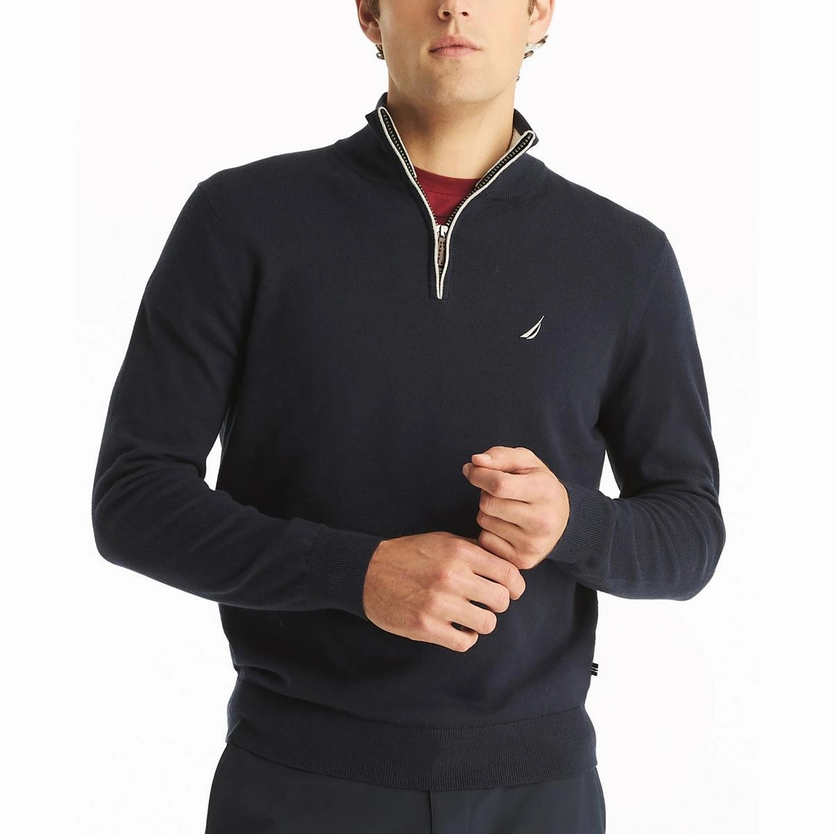 Mens Logo Knit Pullover Sweater