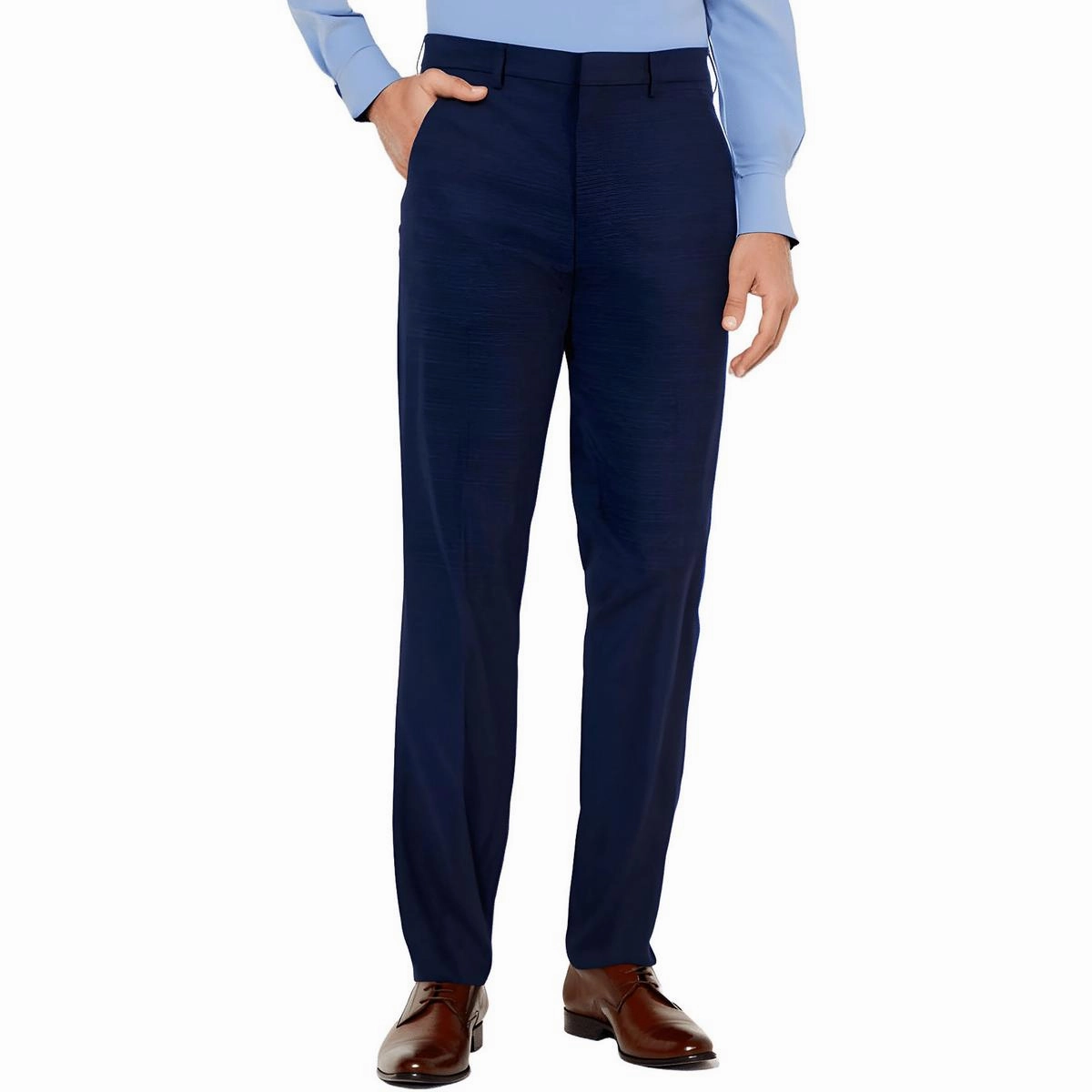 Mens Plaid Polyester Dress Pants