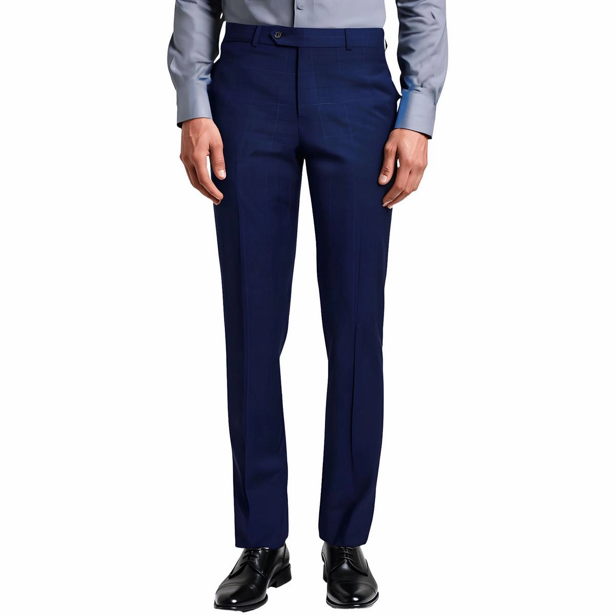 Mens Plaid Wool Dress Pants