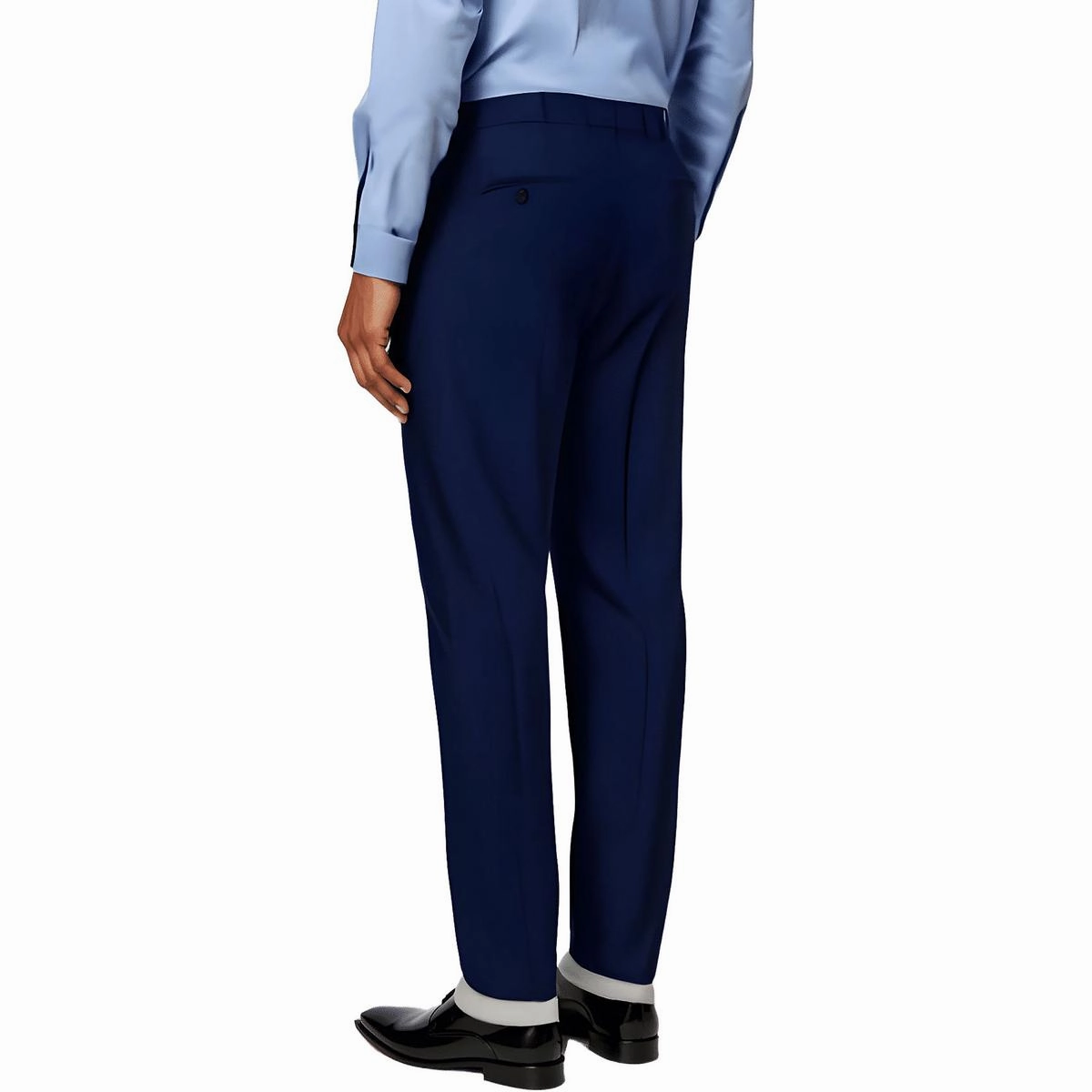 Mens Plaid Wool Dress Pants