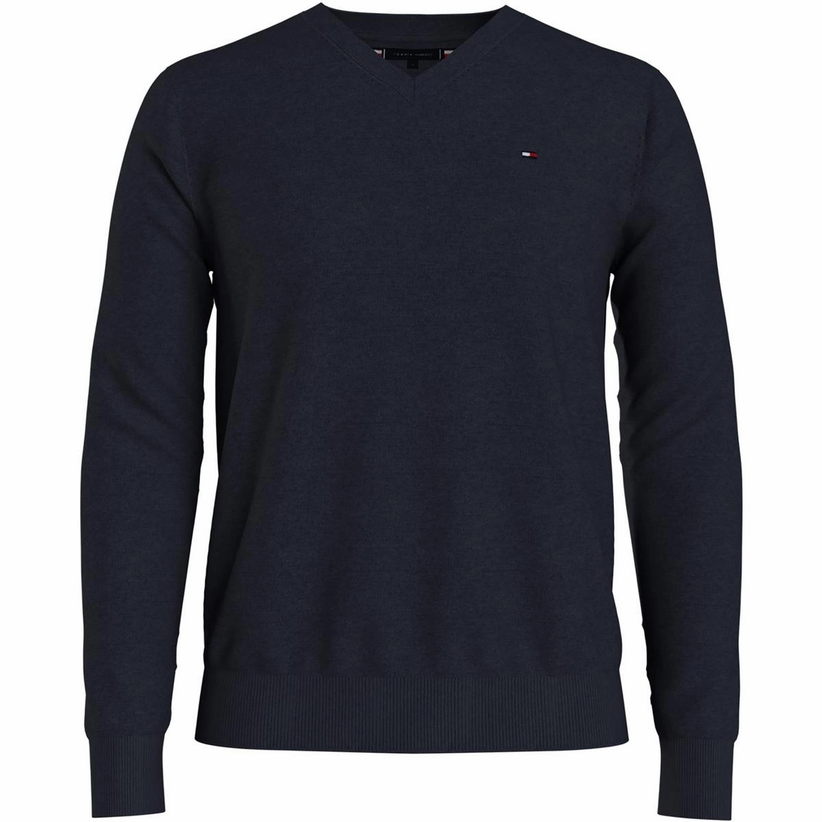 Mens Ribbed Trim  Cotton Pullover Sweater knit sweaters cheap