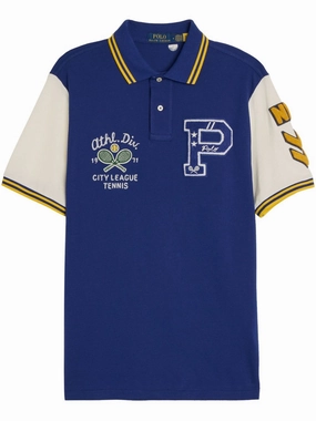 Mesh Varsity Tenis Polo Shirt discount mens shirts