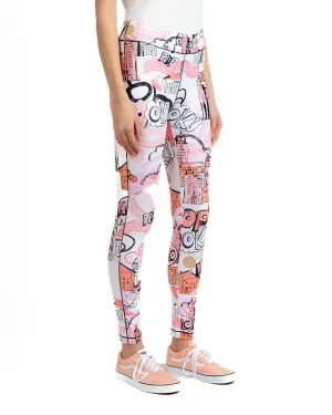 Micro Knit Printed Legging In Cantaloupe Activewear Womens - fitness leggings online