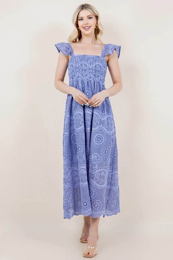 Middleburg Eyelet Midi Dress