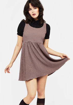 Midora Crinkle Check Mini Skater Dress Dresses Womens - wedding guest outfits