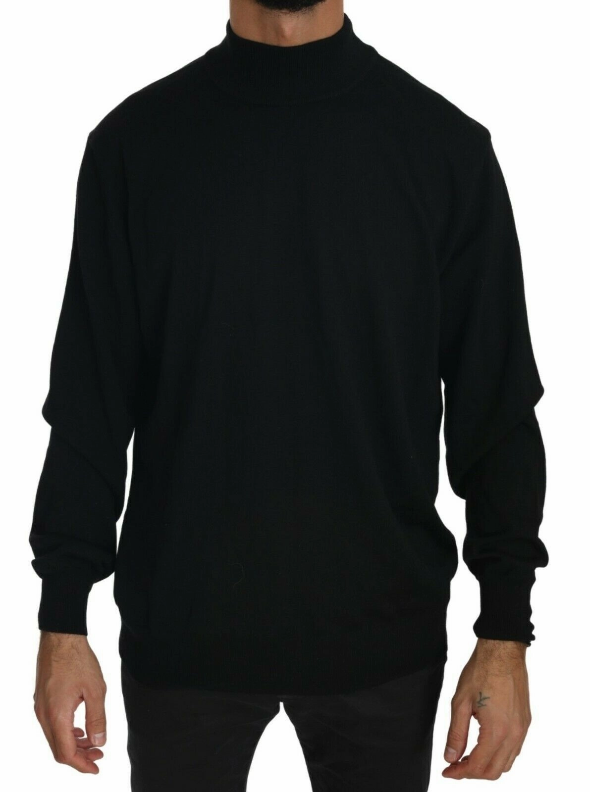 MILA SCH?N  Turtle Neck Pullover Top Virgin Wool Men's Sweater