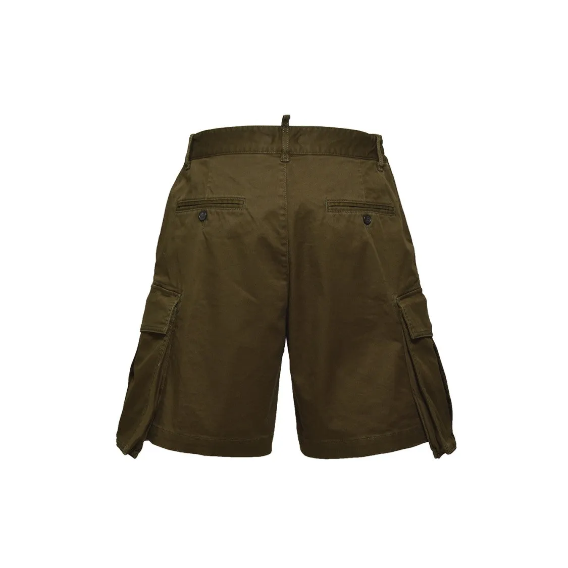 Military Green Urban 64 Tag Cotton Bermuda Shorts