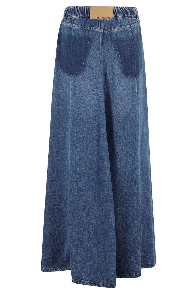 Mirella Flared Denim Skirt