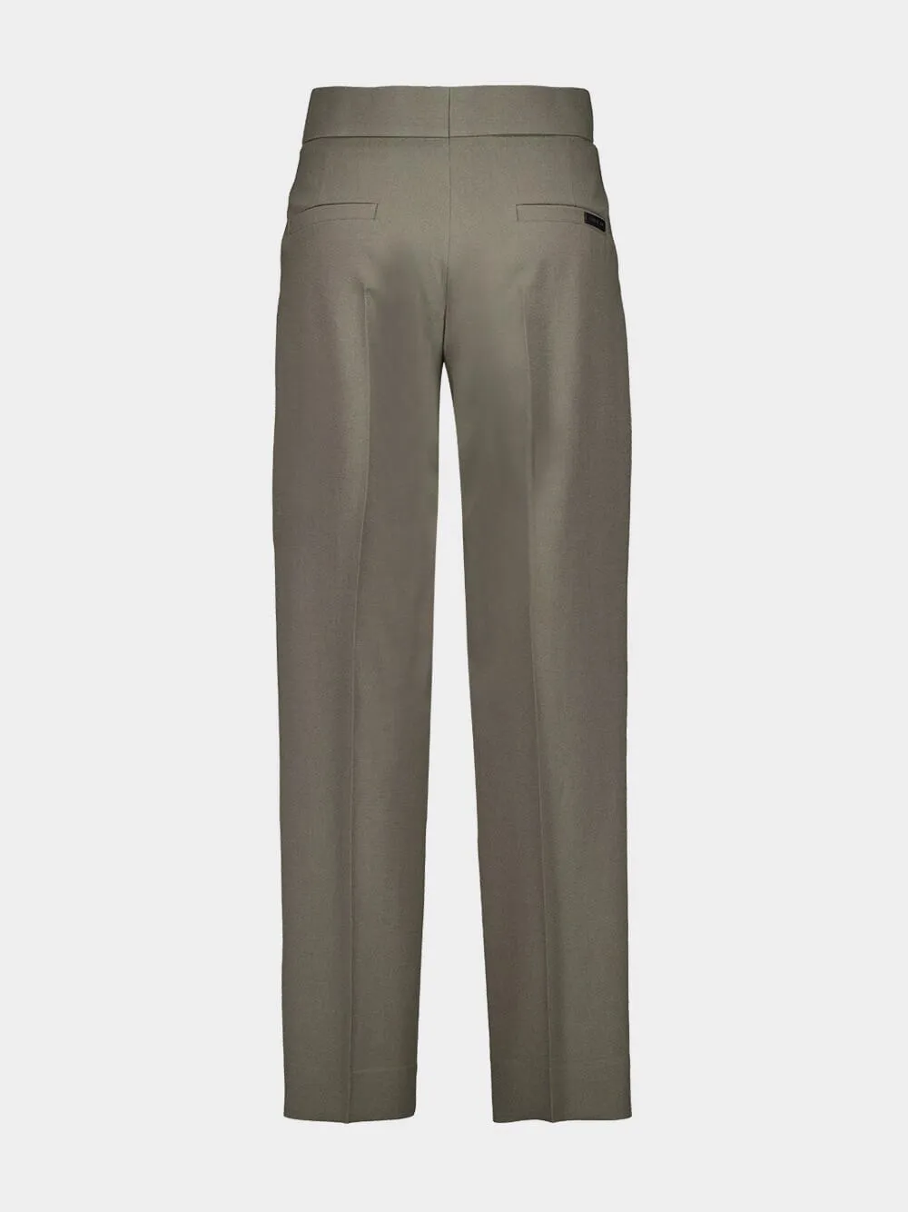 Mocha Wool Silk 8th Trouser