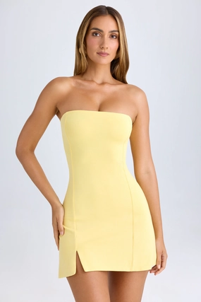 Modal Bandeau Mini Dress in Lemon Sherbet Dresses - wrap dresses discount