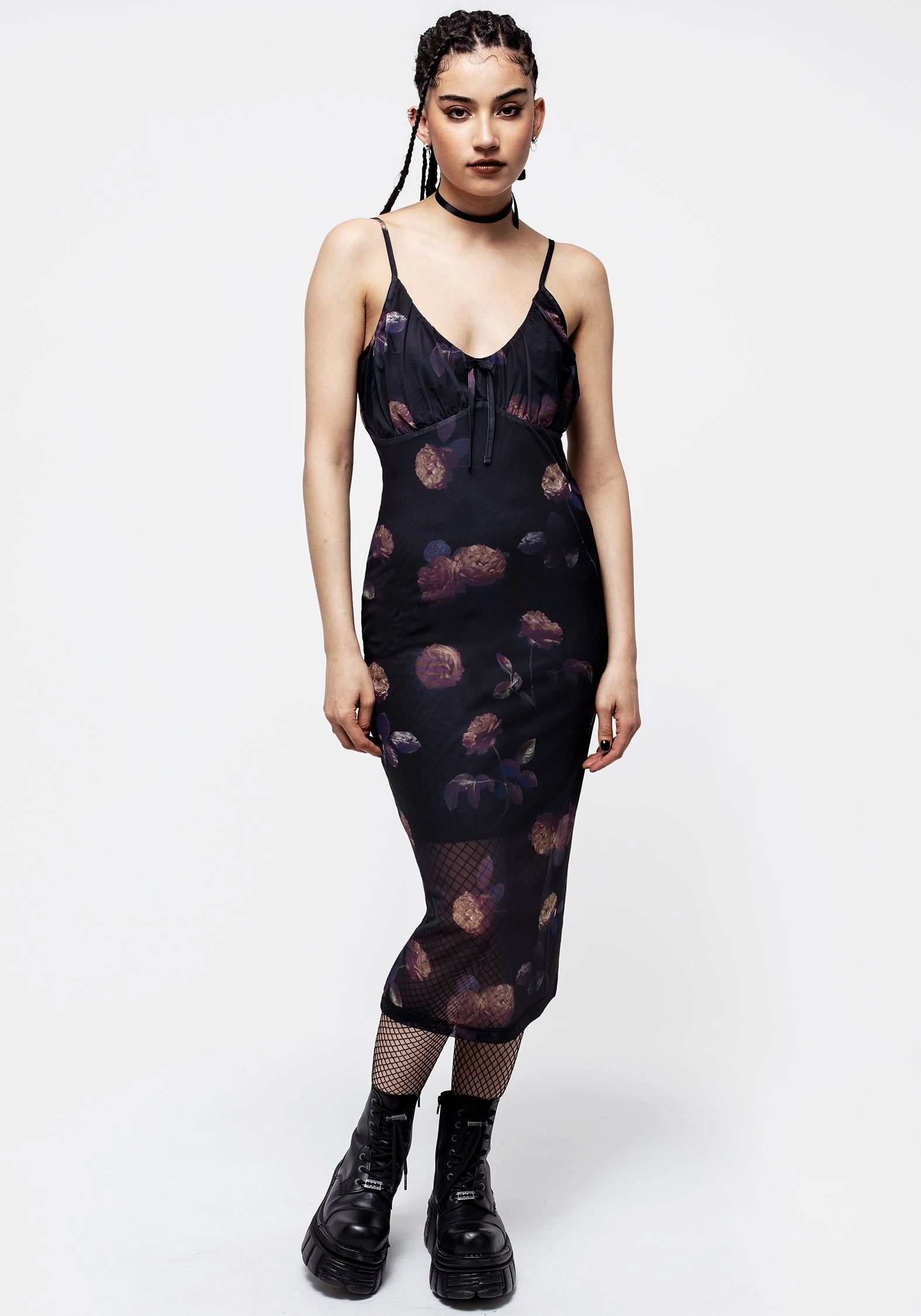 Monica Floral Mesh Midi Dress Dresses Womens - beach dresses cheap