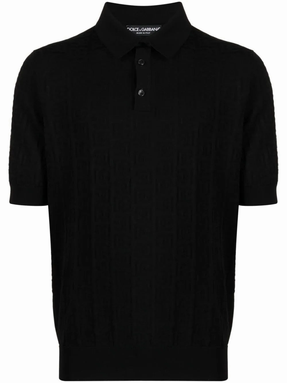 Monogram-Jacquard Silk Polo Shirt discount mens shirts