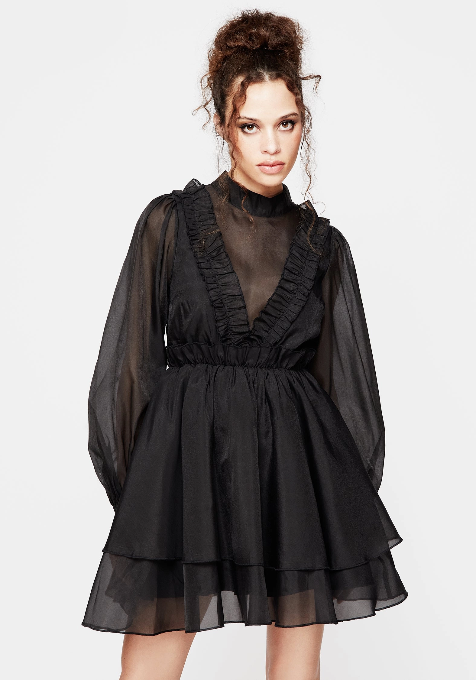 Morose Layered Frill Mini Dress