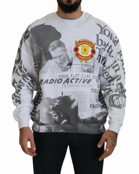 MSGM  Cotton Crewneck Pullover Sweatshirt Men's Sweater chunky knit discount