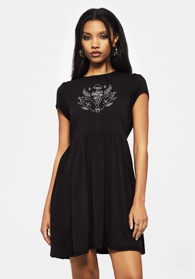 Mystify Embroidered Skater Mini Dress Dresses Womens - wedding guest outfits