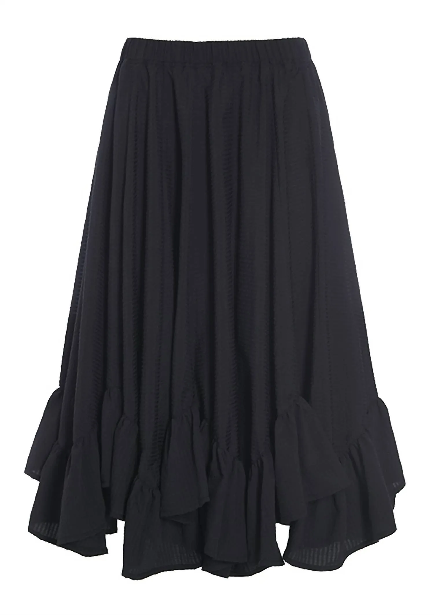 Nami Seersucker Skirt In Black