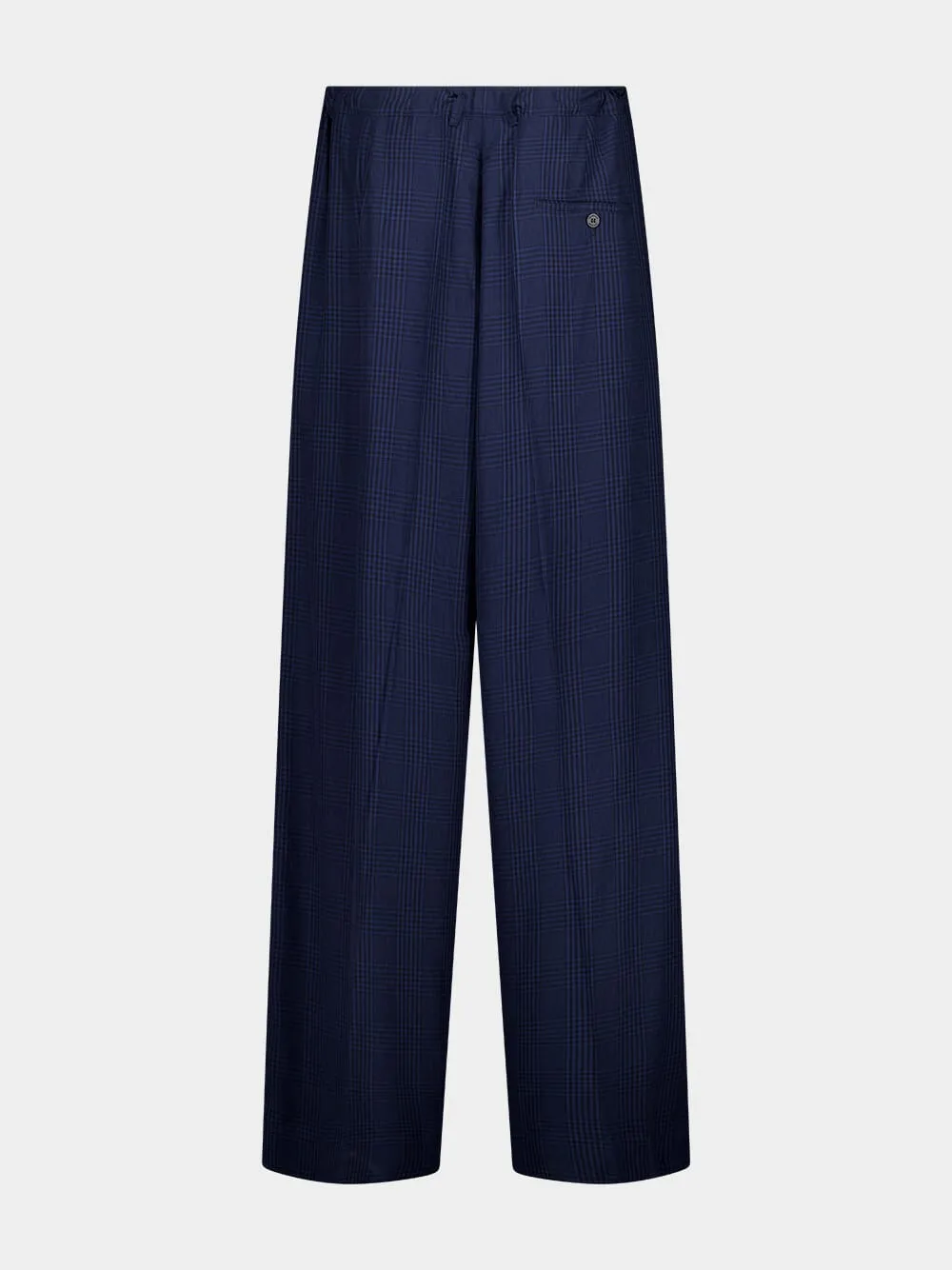 Navy Blue Fluid Tailored Pants