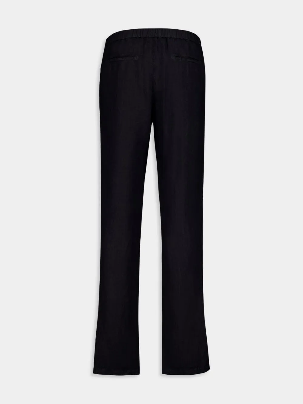 Navy Blue Linen Trousers