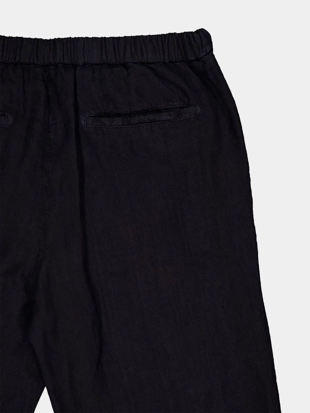 Navy Blue Linen Trousers