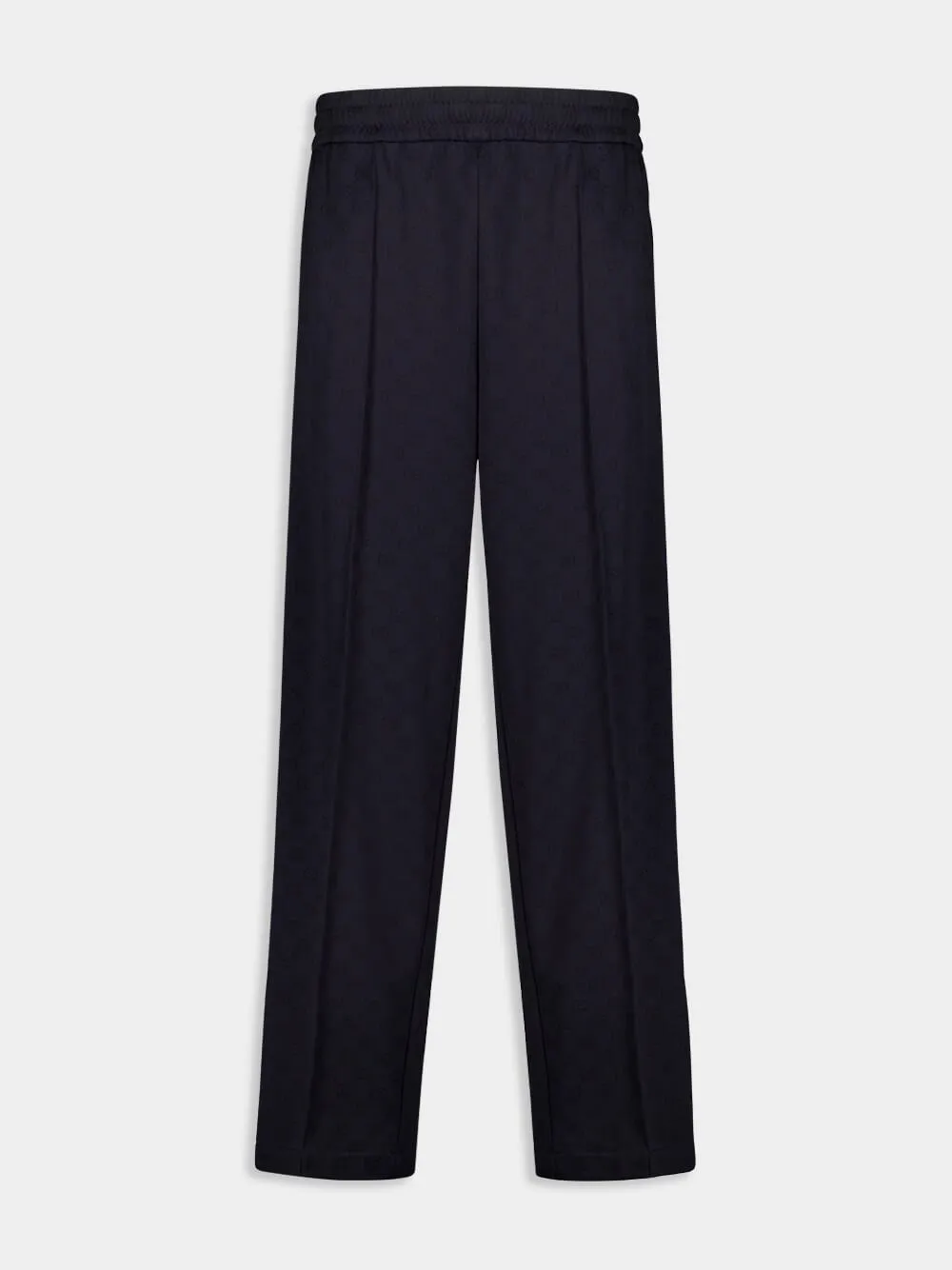 Navy GG Nylon and Cotton Pant Bottoms Mens - cheap mens shorts online