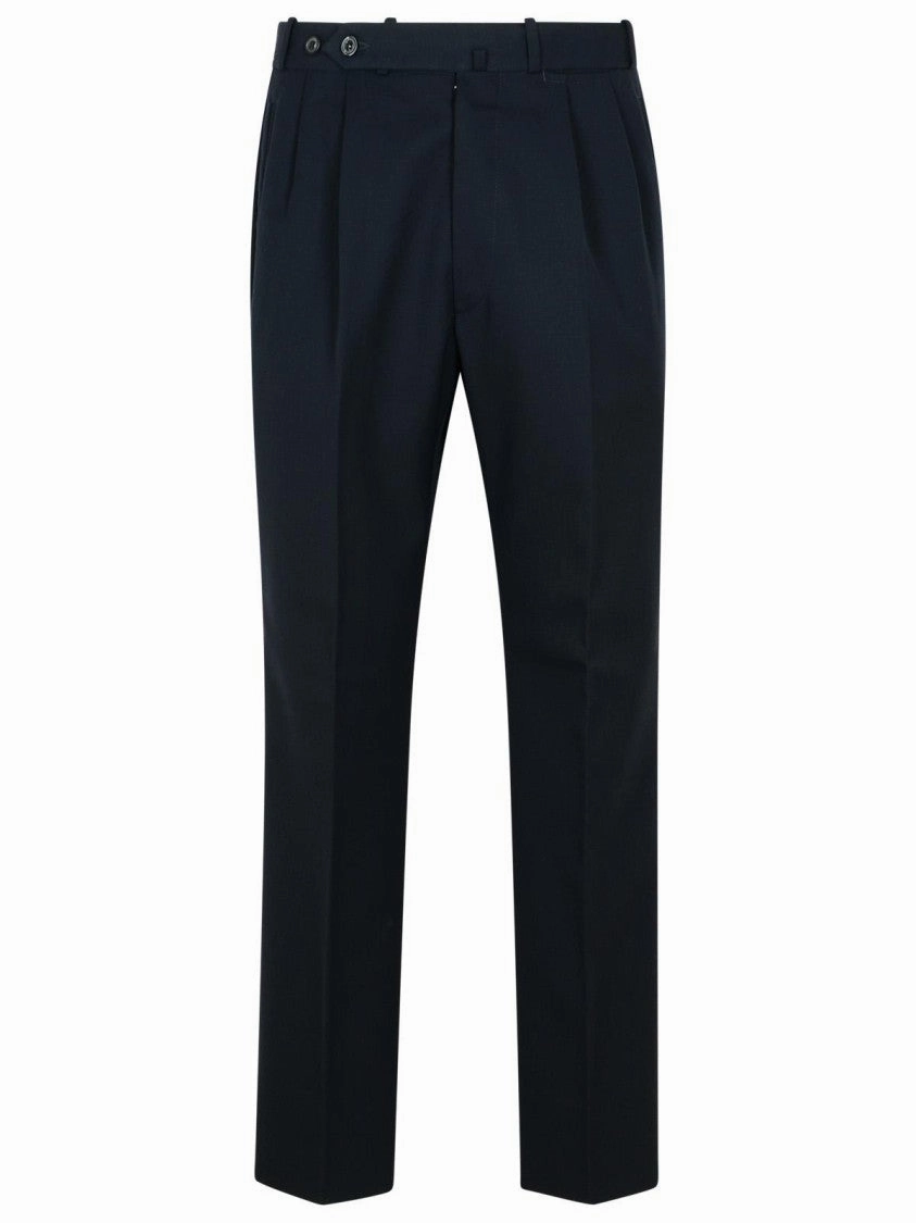 Navy Virgin Wool Trousers